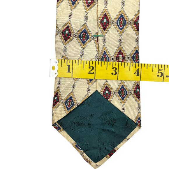 Tommy Hilfiger Silk Tie Burgundy Beige Baroque Paisley - Picture 5 of 6